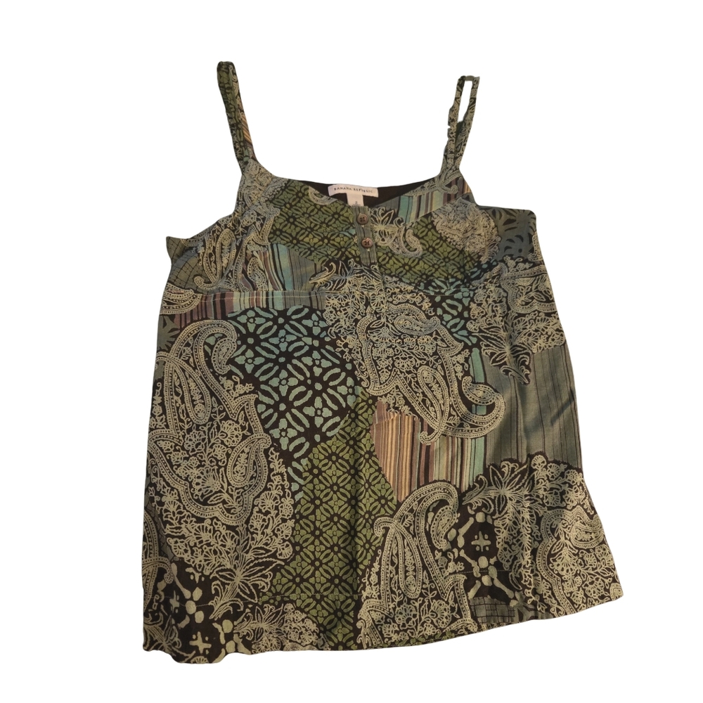 Banana Republic Tank Top Cami, Lined, Sz 2, Bohemian